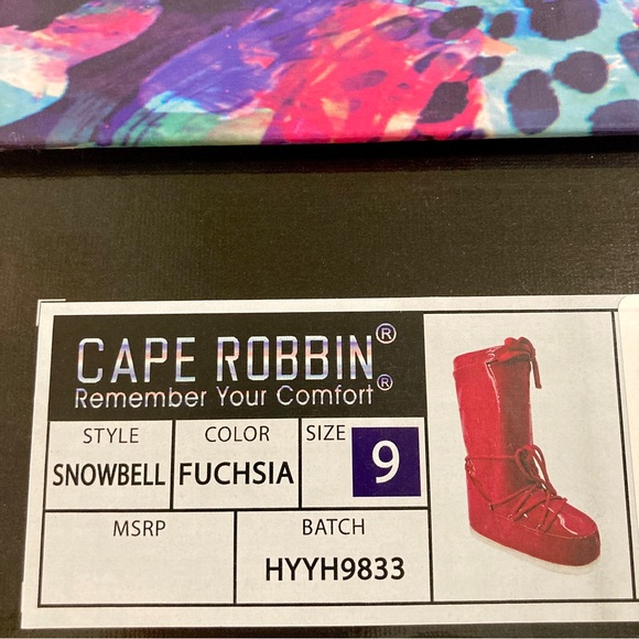 Cape Robbin Pink Snowbell Patent Cold Weather Boots - Size 9 - Picture 12 of 13